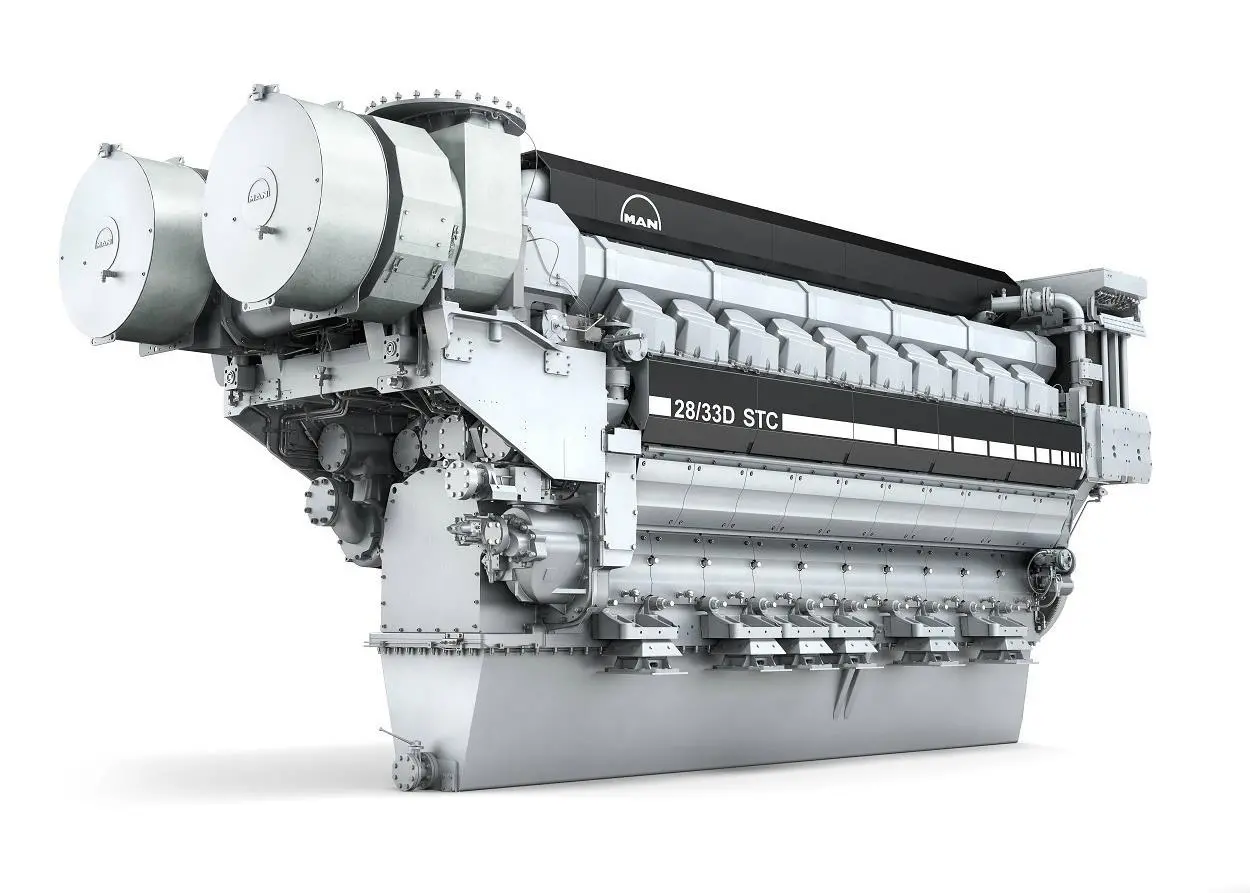 This is the first time that the USCG has ordered MAN 28/33D STC engines