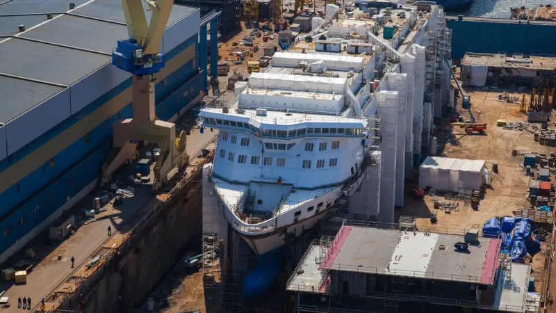 Tallink 'Megastar' takes shape at Meyer Turku. Photo: Tallink