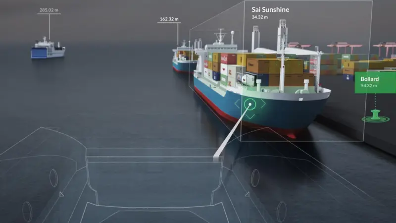 An illustration of how the Rolls-Royce system may provide feedback from multiple sensors to enhance situational awareness