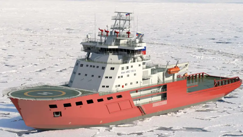 A 250kN Fluidmecanica anchor winch on the Aker Arctic 130 icebreaking support vessel deploys eight ice-modified motors from Hoyer