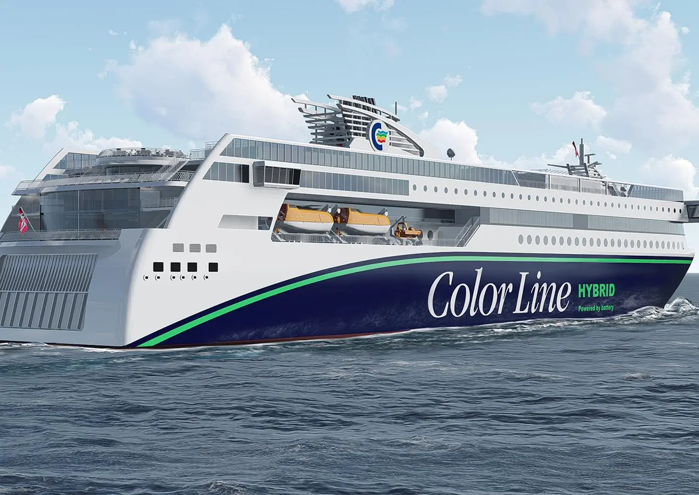 Four Bergen 33:45 engines will power the diesel-electric Color Hybrid ferry, the biggest hybrid ferry to be built so far