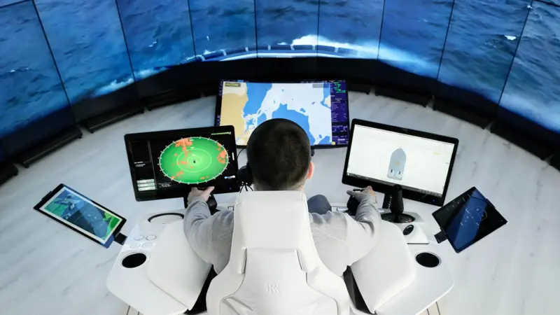 The tug was controlled from a remote operation centre built by Rolls-Royce in Svitzer's headquarters in Copenhagen
