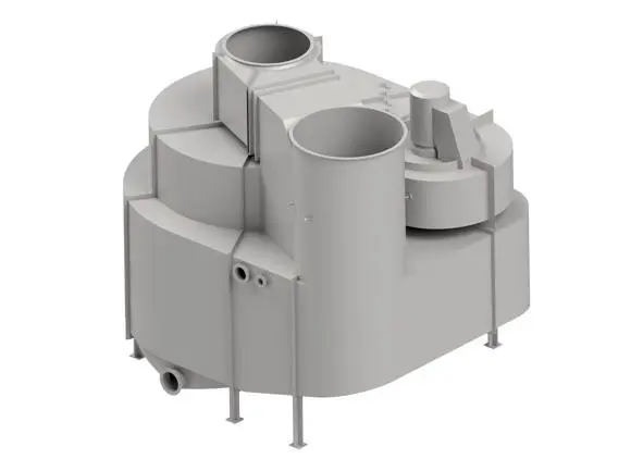 The CleanSOx Compact can handle all exhaust streams through one reduced footprint system