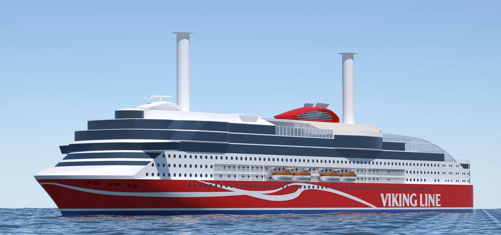 Six 310mm-bore dual-fuel engines will power the new Viking Line vessel being built in China