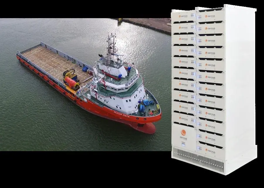 The Orca Energy ESS from Corvus will form part of the Kongsberg hybrid solution powering the PSV’s propulsion and dynamic positioning system