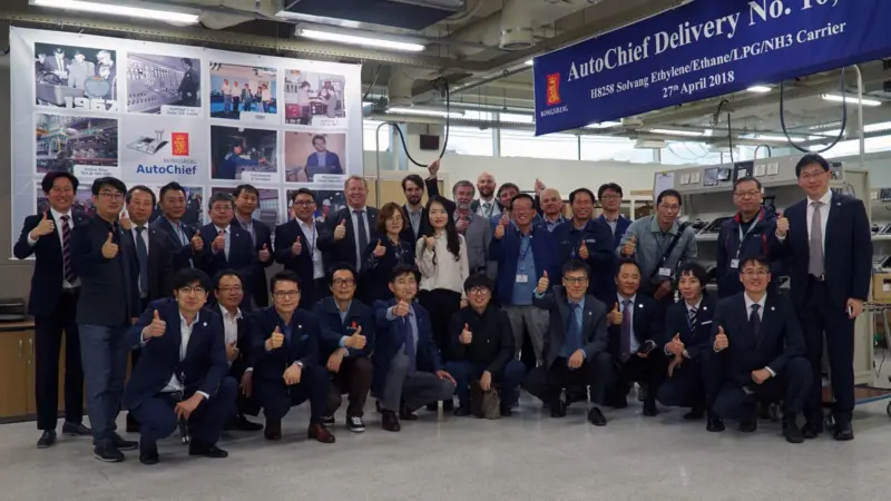 The ten thousandth delivery of Kongsberg's AutoChief engine control system will be installed on a Solvang LEG carrier
