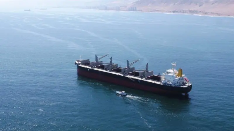 Drone services are being considered as an extension to BHP's tablet-based technology package for chartered ships (credit: BHP)