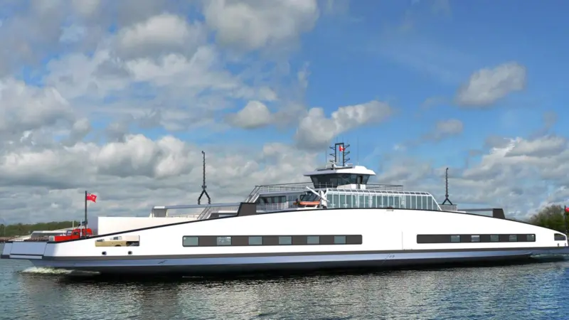 'Amherst Island' and 'Wolfe Island' (pictured) will be propelled by four Schottel Twin Propellers Photo: Damen