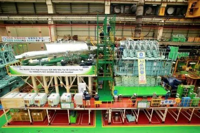 HMD received an order for six vessels fitted with Hyundai's HP-SCR (pictured).