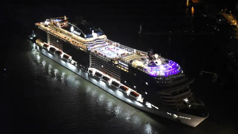 MSC Cruises took delivery of the MSC Bellissima on 27 February 2019 at Chantiers de l’Atlantique Saint-Nazaire shipyard in France (credit: MSC Cruises)