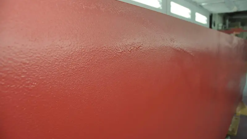 Example of antifouling coating with multiple layers.