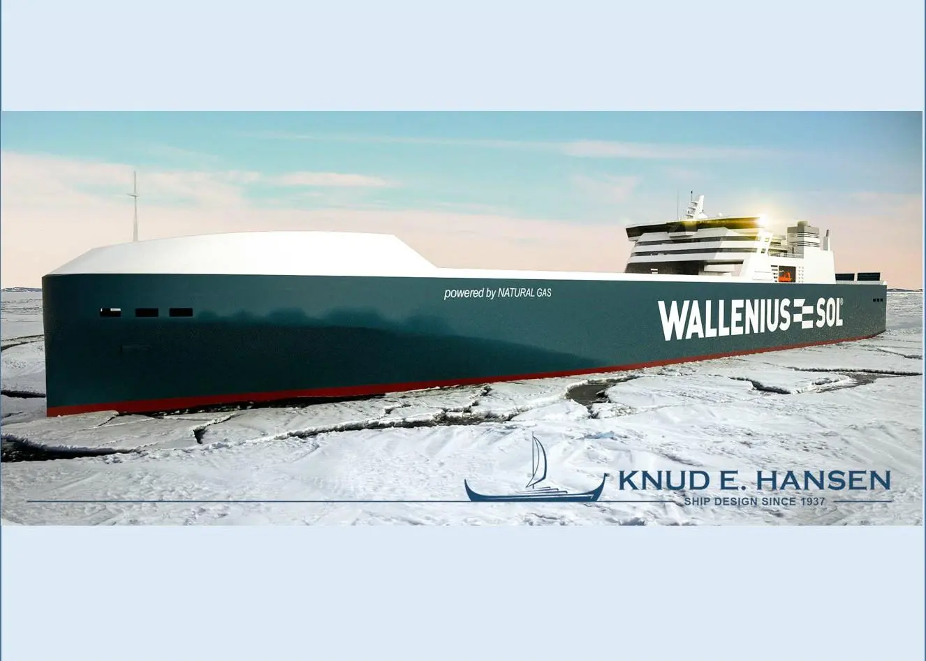 The new LNG-powered Mega RoRo, designed by KNUD E HANSEN Photo: KNUD E HANSEN