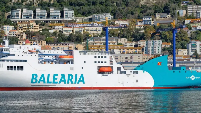 Gibdock has converted the 'Napoles' to run on LNG fuel Photo: Gibdock