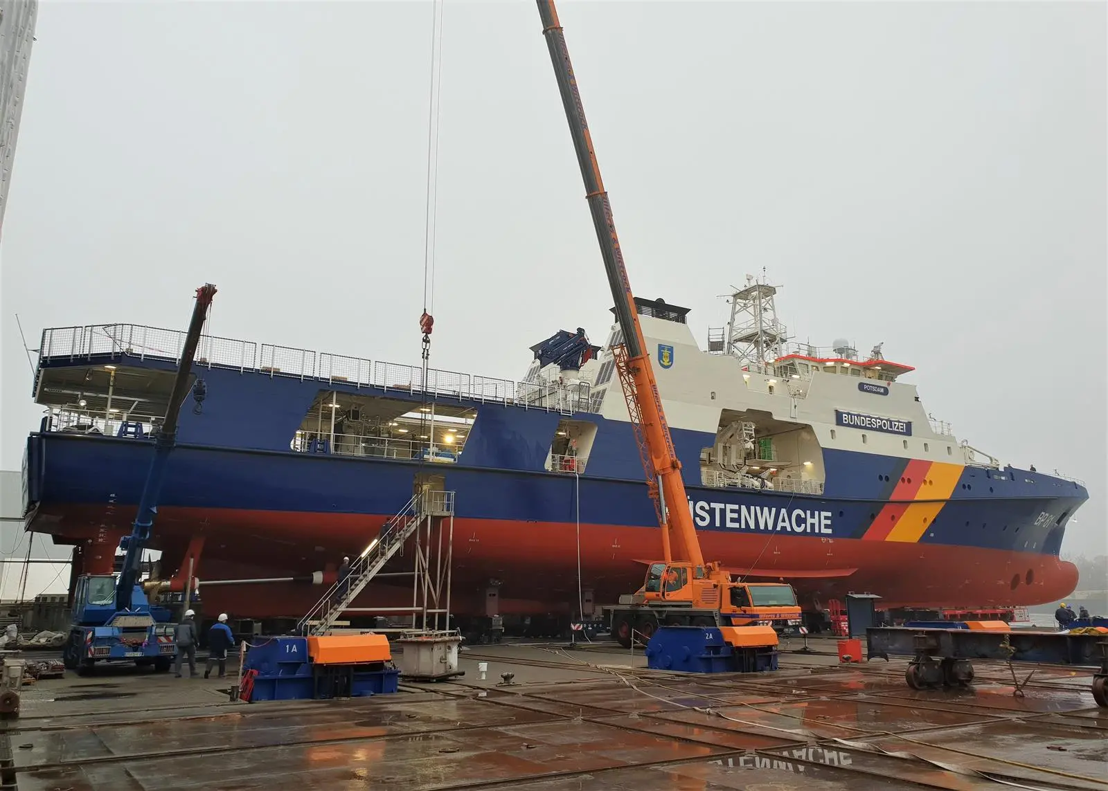 Europe's high-tech newbuilding like this German police boat is under threat from Asia