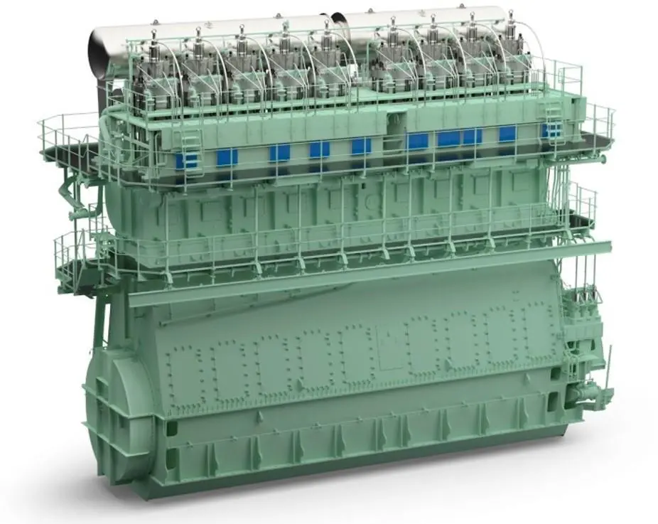 The WinGD X82-D engine includes higher firing pressures in its combustion chamber than its previous B iteration. (Credit: WinGD)