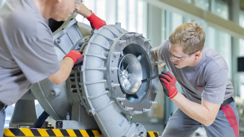 The Wärtsilä 31 engine, the first medium-speed engine designed to be compatible with two-stage turbocharging "really maximised the benefits" of ABB’s Power2 800-M two-stage turbocharging (pictured).