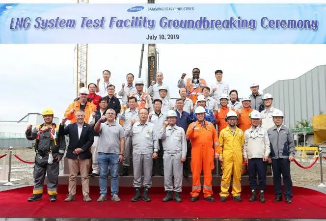 Samsung Heavy Industries expects construction of a 3,630m2 LNG system test and demonstration facility at Geoje shipyard to be completed by December 2020. (Credit: SHI)