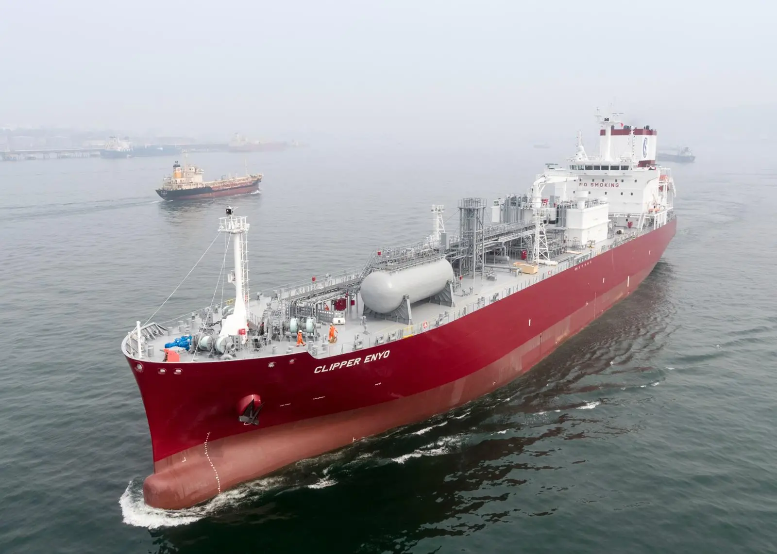 The Clipper Enyo, one of Solvang's four new HFO-fuelled Tier III compliant ethylene carriers. (Credit: Solvang)