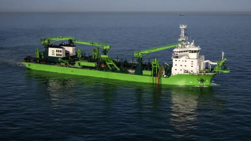The ‘Bonny River’, built at Royal IHC’s Chinese partner yard COSCO Guangdong Shipyard, is driven by Schottel controllable pitch propellers and Schottel transverse thrusters Photo: Schottel