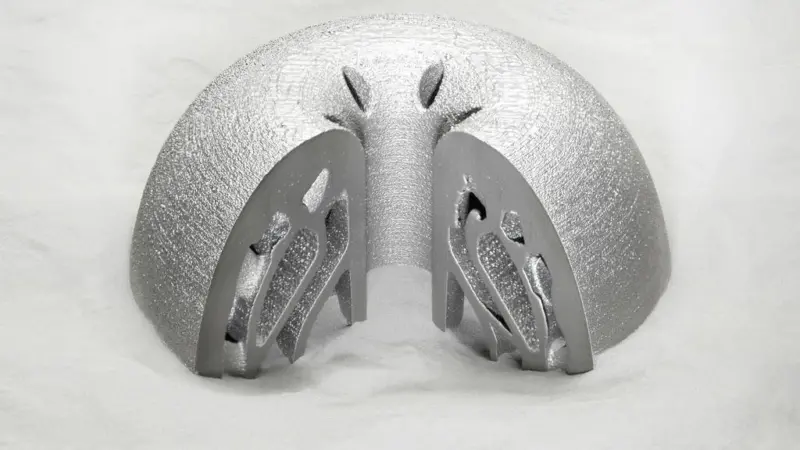 A probehead for taking gas samples in hot gas atmosphere, produced at the thyssenkrupp TechCenter Additive Manufacturing. (Image courtesy of thyssenkrupp)