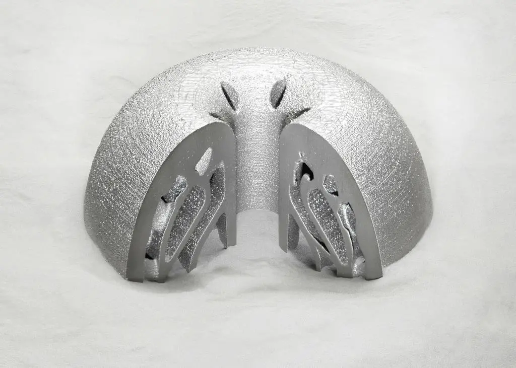 A probehead for taking gas samples in hot gas atmosphere, produced at the thyssenkrupp TechCenter Additive Manufacturing. (Image courtesy of thyssenkrupp)