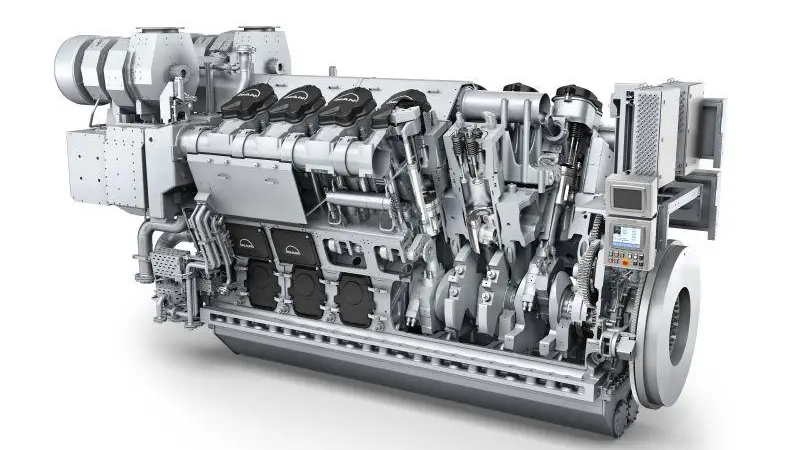 The MAN 12V32/44CR engine. (Credit MAN Energy Solutions)