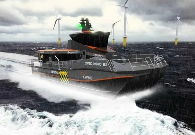 Corvus will supply the ESS for the world's first hybrid SES for crew transfer Photo: Corvus Energy