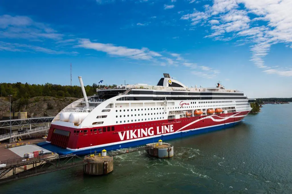 The first prototype for ships of Climeon's Heat Power Module was installed on board Viking Grace (pictured).