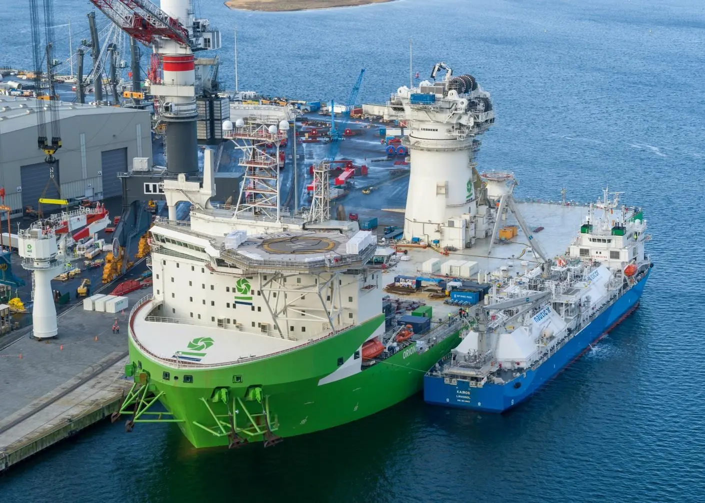 The second ship-to-ship LNG bunkering operation carried out in Germany and the first in the Port of Rostock Credit: Nauticor