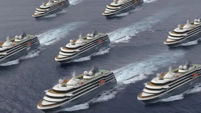 Four new Kongsberg Maritime-equipped ships will be added to Mystic Cruises’ fleet of adventure cruise vessels, bringing the total to seven Credit: Konsgberg Maritime