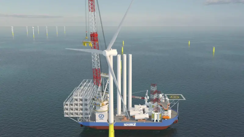 ABB will power the first self-elevating wind turbine installation vessel built in Japan Photo: ABB
