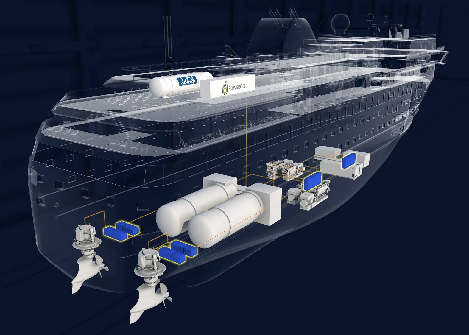 PowerCell's PEM fuel cells are being evaluated in several projects, including a Norwegian consortium developing a 3.2MW LH2-fuelled project for ferry operator Havila (pictured).