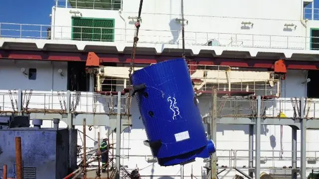Seaspan Ship Management will implement the steam solution, which includes an Alfa Laval Aalborg boiler (pictured) on a large container vessel in spring 2020. (Image courtesy of Alfa Laval)