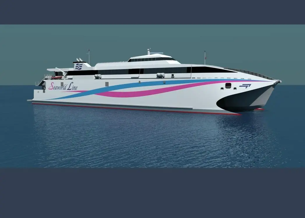 Incat’s new ‘Hull 097’ will be powered by four Kongsberg Kamera S90-4 waterjets Photo: Kongsberg