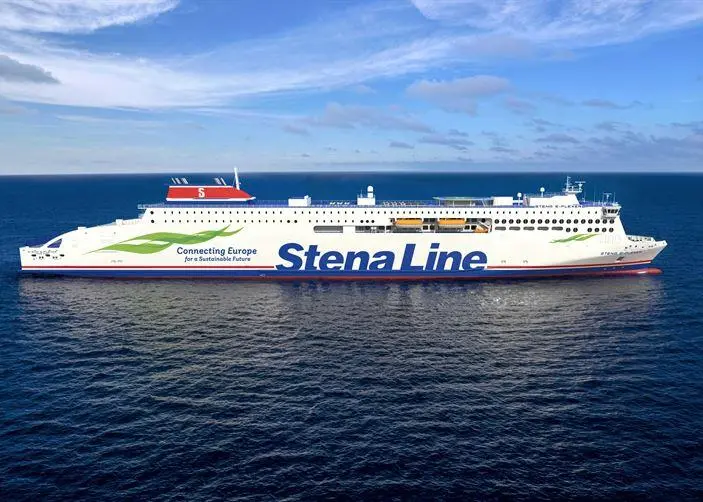 The last two vessels of the E-Flexer series are being built at the CMI Jinling Weihai Shipyard in China. (Image: Stena Line)