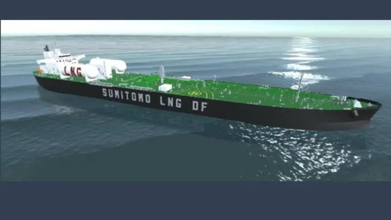 The medium-size high-pressure LNG dual-fuelled tanker Photo: SHI