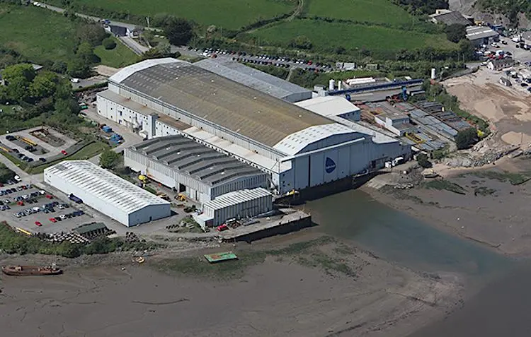 The Appledore yard with its signature covered building hall.(credit: Babcock International).