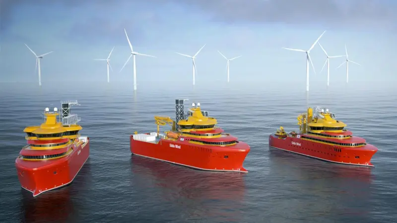 Three of Edda Wind’s four newbuilds Photo: Edda Wind