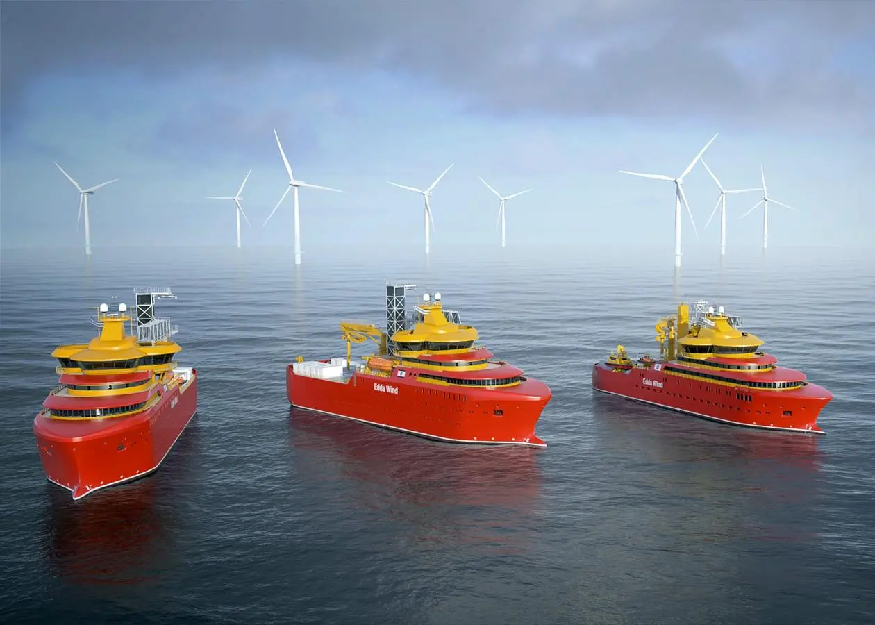 Three of Edda Wind’s four newbuilds Photo: Edda Wind