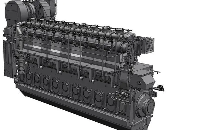 A rendering of the MAN 32/40R-DF (credit: MAN Energy Solutions)