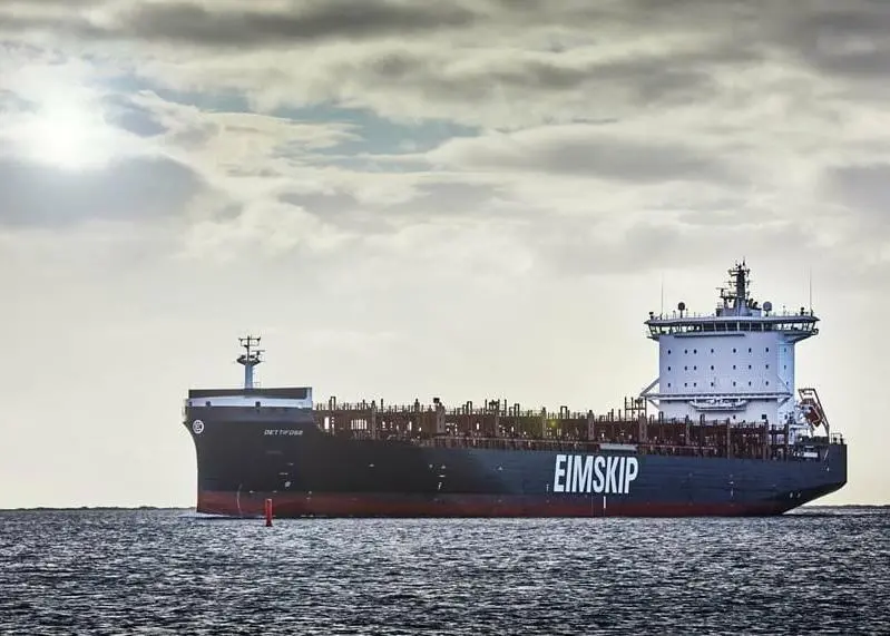 Dettifoss entering Aalborg for the first time.(credit: Port of Aalborg)
