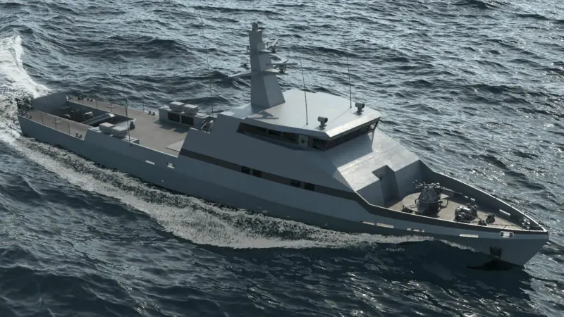 Rendering of the OPV-45 (picture courtesy Israel Shipyards)