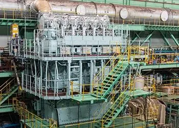 The first UEC50LSH-Eco-C2-EGR engine is destined for a wood chip carrier under construction at the Onomichi Dockyard Co., Ltd. (Credit: Japan Engine Corporation)