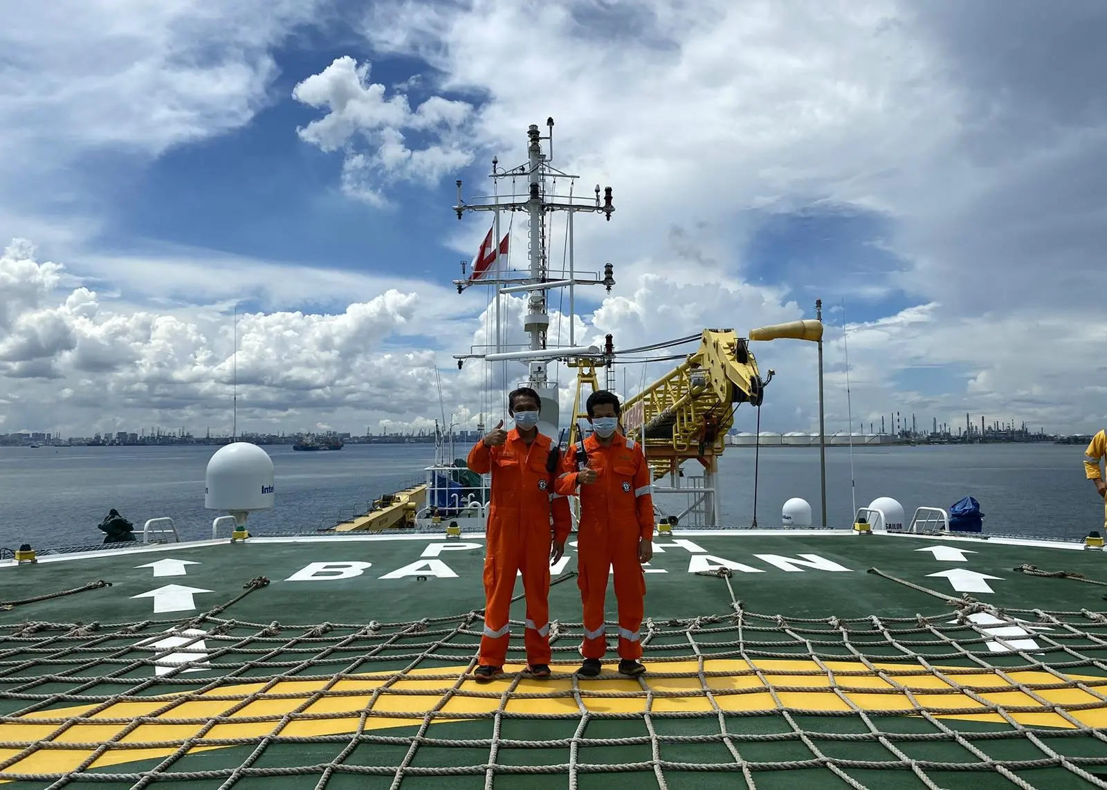 ‘POSH Bawean’ was one of two designated holding facilities for seafarers transiting in Singapore and supported more than 1,000 crew changes during her deployment Photo: POSH