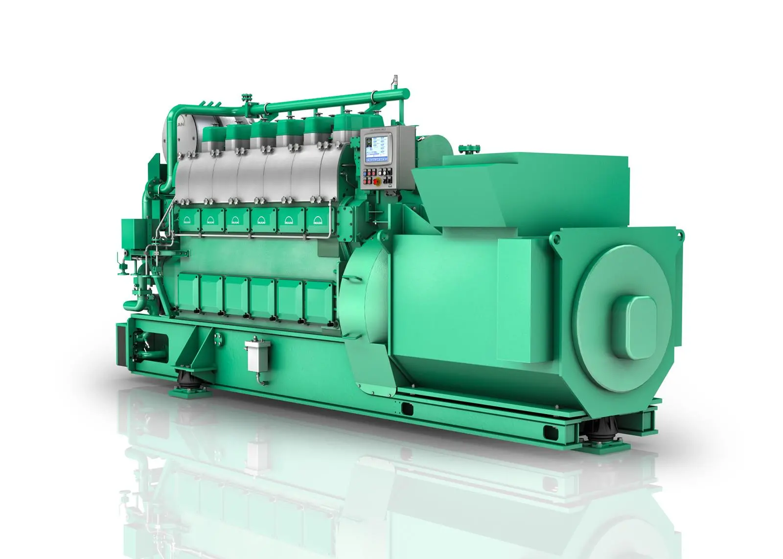 A rendering of the MAN 6L23/30H Mk3 engine (credit: MAN Energy Solutions)