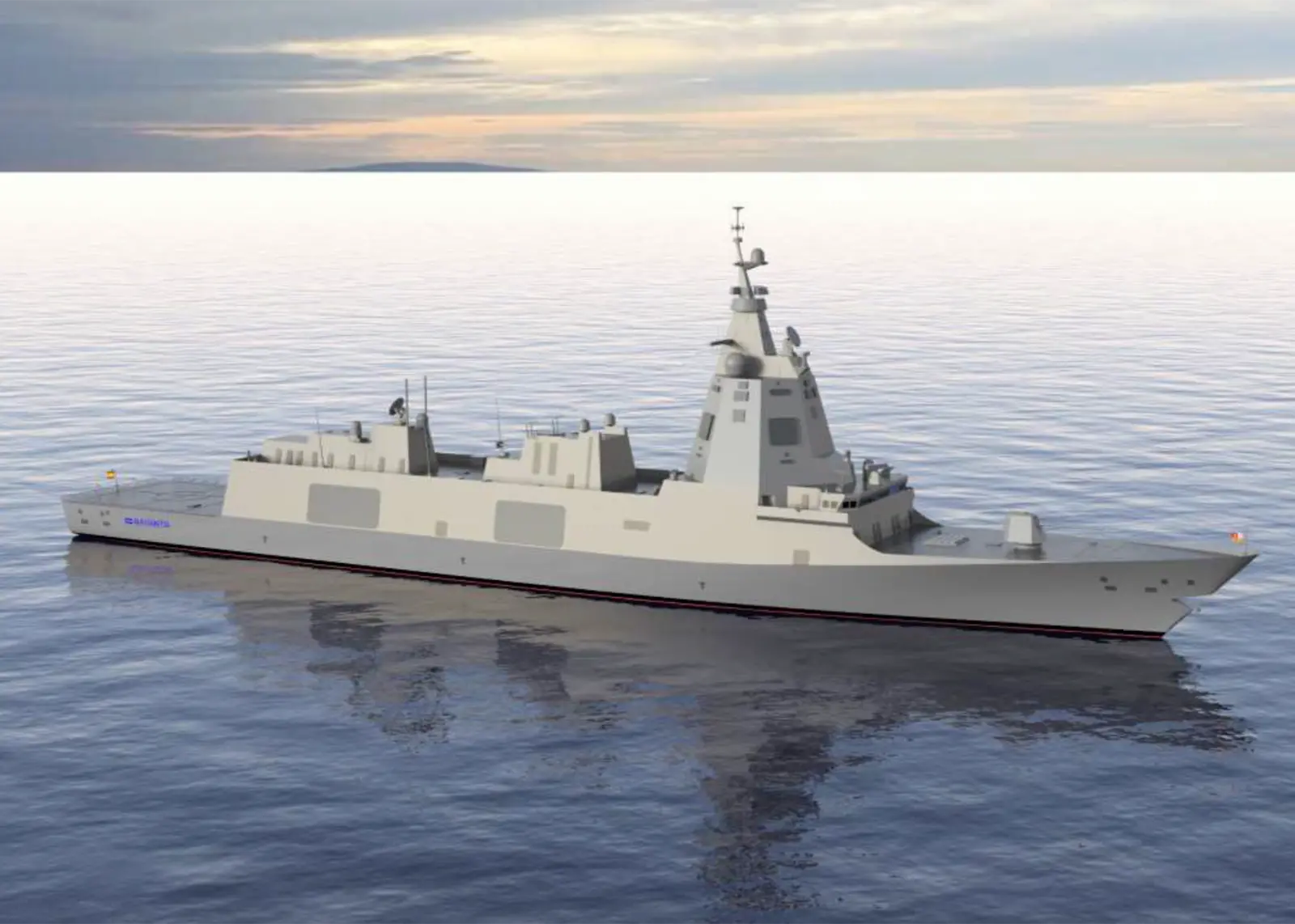 The new F110 class of heavy frigates has been designed by Navantia. (credit: Brunvoll)