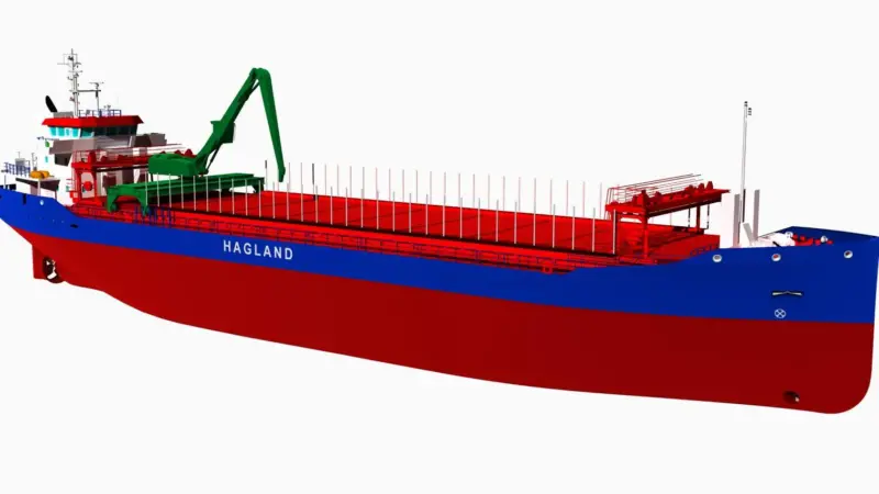 Workmanlike mini-bulkers for Norway will use battery technology (credit: Hagland Shipping)