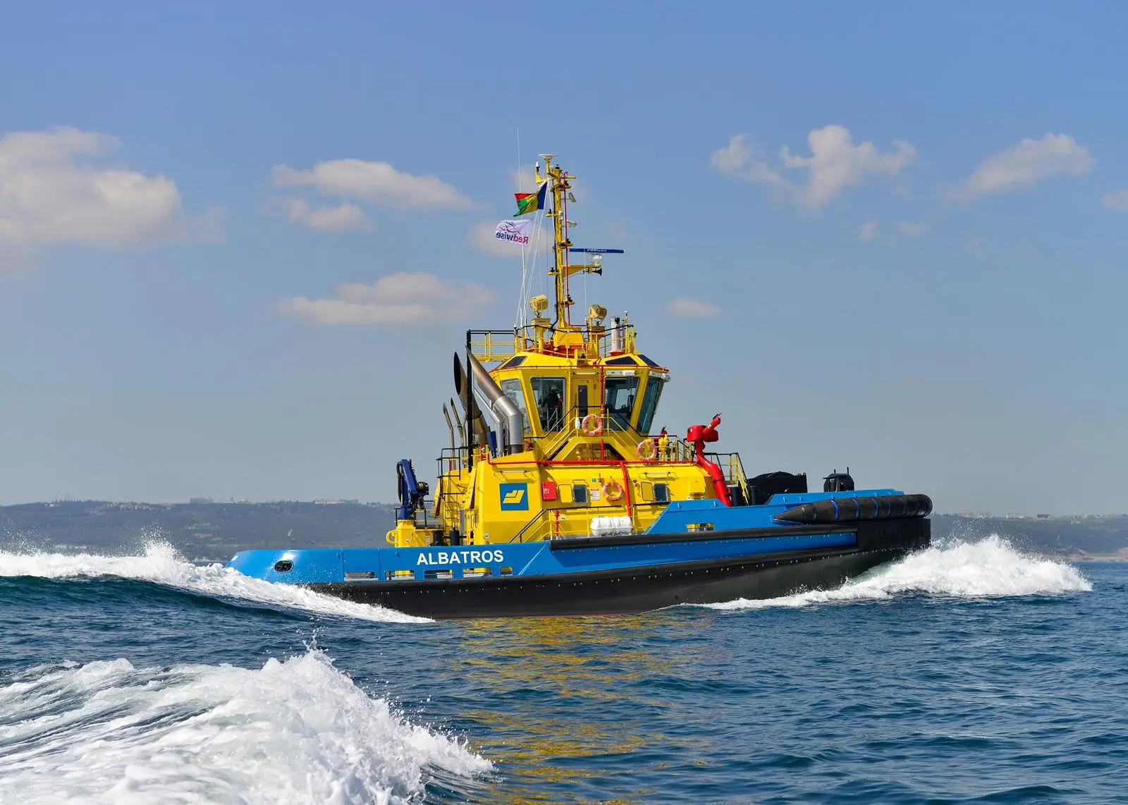 SAAM Towage has taken delivery of a new RAmparts 2400SX class tugboat from Sanmar, destined for service in Peru