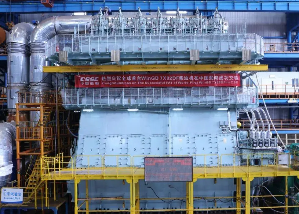 The seven-cylinder X82DF-1.0 which passed type approval tests will be installed on a 318,000dwt VLCC