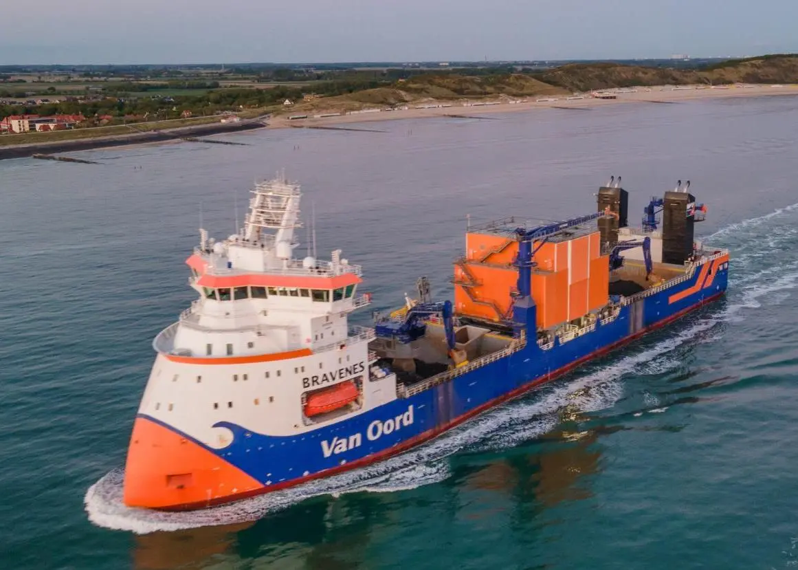 Van Oord is to install FuelSave's FS Marine+ system aboard its subsea rock installation vessel Bravenes. (credit: Van Oord)